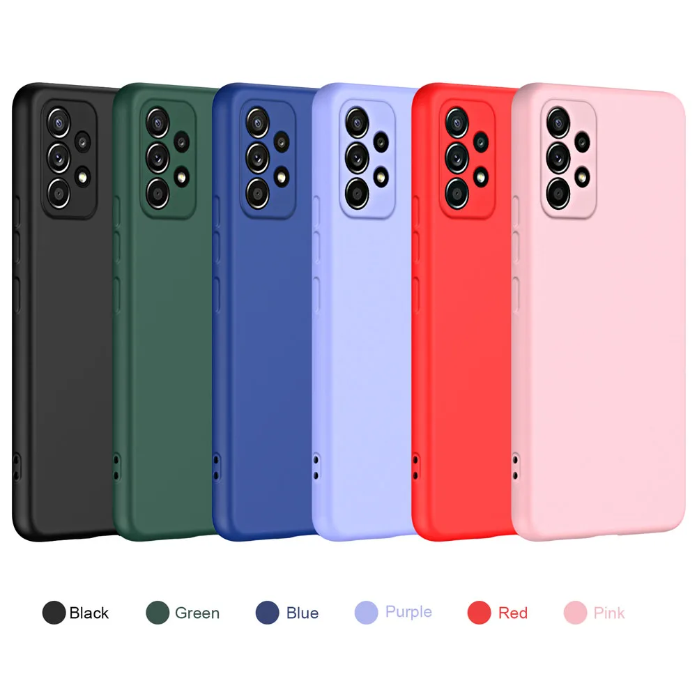 Luxus Matte Silikon Fall Für Samsung Galaxy A13 A23 A33 A53 A73 A12 A22 A32 A52 A72 A14 A24 A34 a54 5G Ultra Dünne Abdeckung Fundas – Detail 1