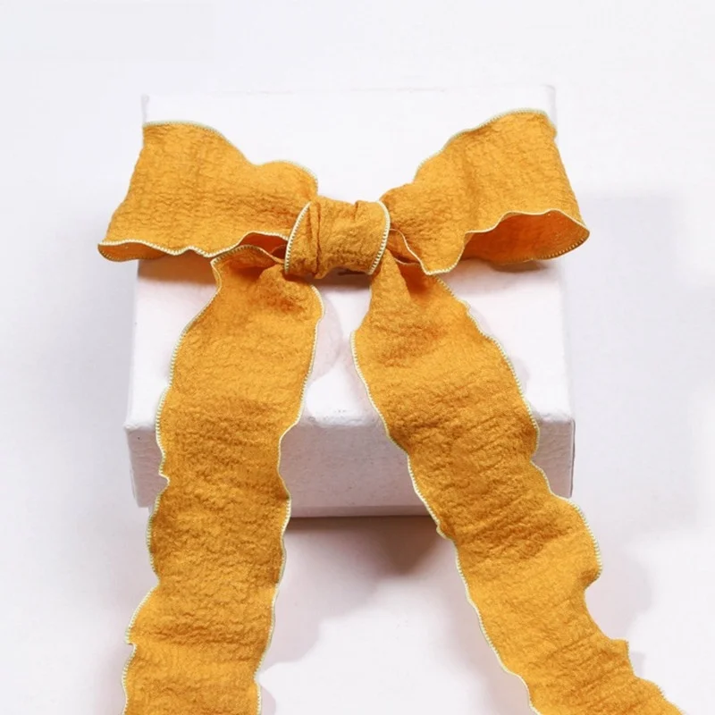 

Wave Silk Ribbon Material for DIY Knot Hair Clip Flower Paaging Home Sewing Accories