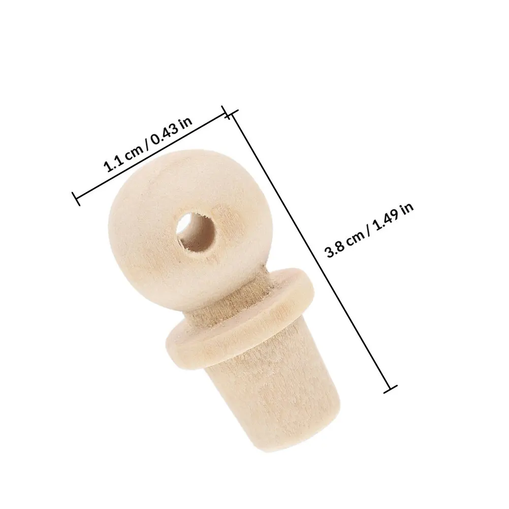 10Pcs Bottle Capper Wooden Cork Stoppers Secure Airtight Seal for Gourd Openings Homemade Drinks Essential Oil Storage