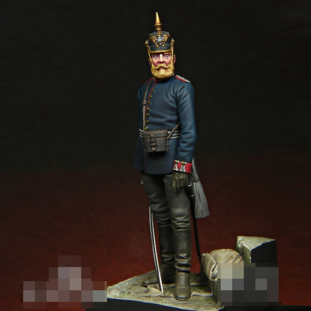 1/24 Resin figure unpainted model Kit, military theme Prussian Infantry Guard, unassembled and unpainted GK