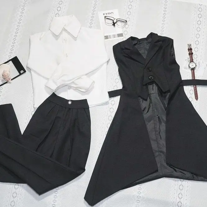 1/3 poppenkleding pak slipjas vest set voor 75cm bjd pop vest + shirt + broek aankleden speelhuis speelgoed popaccessoires, geen pop