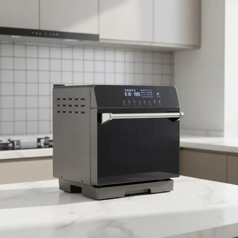 20L Electric Thermal Convection Oven Air Fryer Multifunctional Control Panel Stainless Steel Baking Insulation Home App