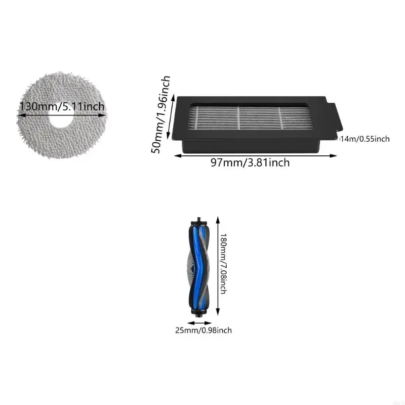 M6CB Instalación fácil Cepillo vacío Cepillo principal Solución polvo solución limpieza del hogar