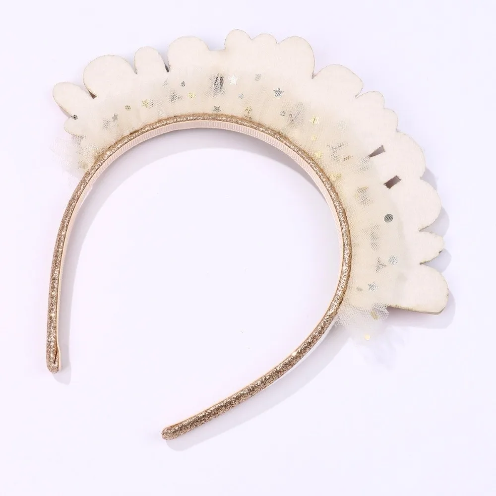 Korean Style Cartoon Birthday Headband Creative Lace Birthday Headwear Hair Accessories Women Hair Hoop Party Supplies