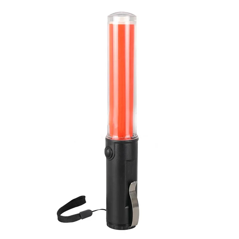 26cm Traffic Light Baton Concert Light Stick Side Clip Design Signal Traffic Wand LED Warning Lamp 3 Flashing Modes