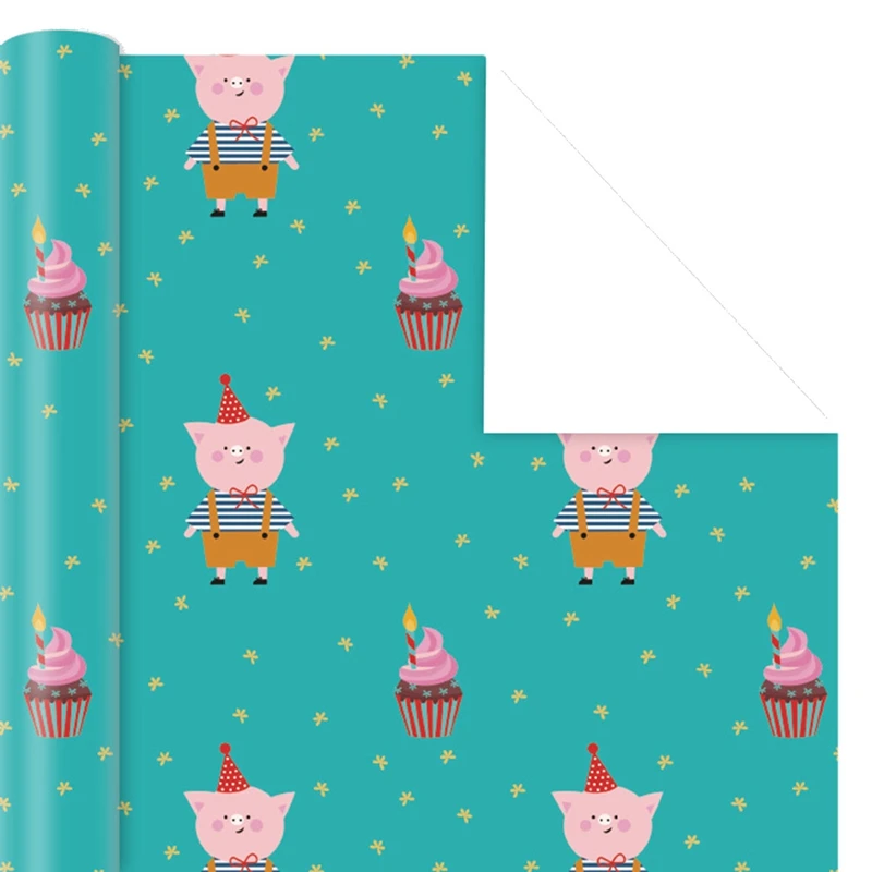 A16R-10Pcs Wrapping Paper Sheets For Kids,Birthday Party Wrapping Paper Gift Wrap Papers,Present Gift Wrapping Paper