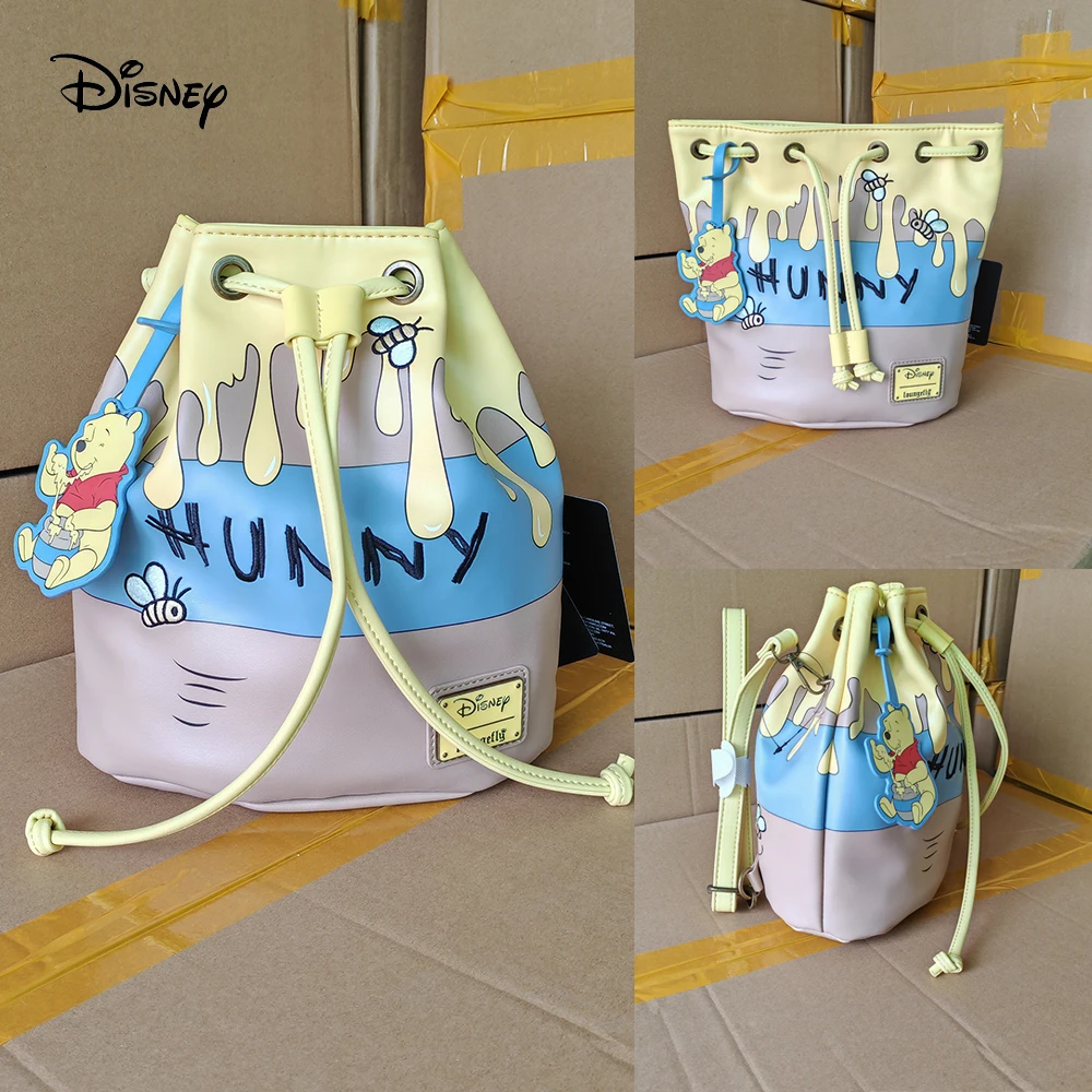 

New Loungefly Disney Winnie The Pooh Backpacks Bucket Bags Mini Backpacks Children'S Leisure Bags Women'S Bags Girls' Gifts