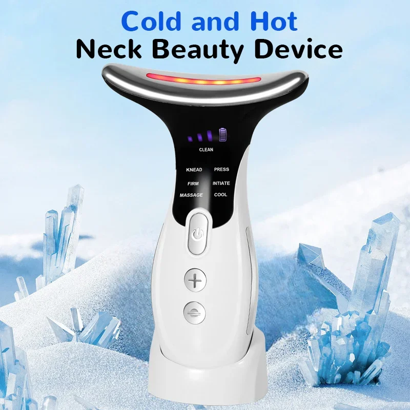 

7 Colors Anti Wrinkle Facial Massager Neck Face Beauty Device Skin Tighten Facial Lift Device Reduce Double Chin Skin Care Tool