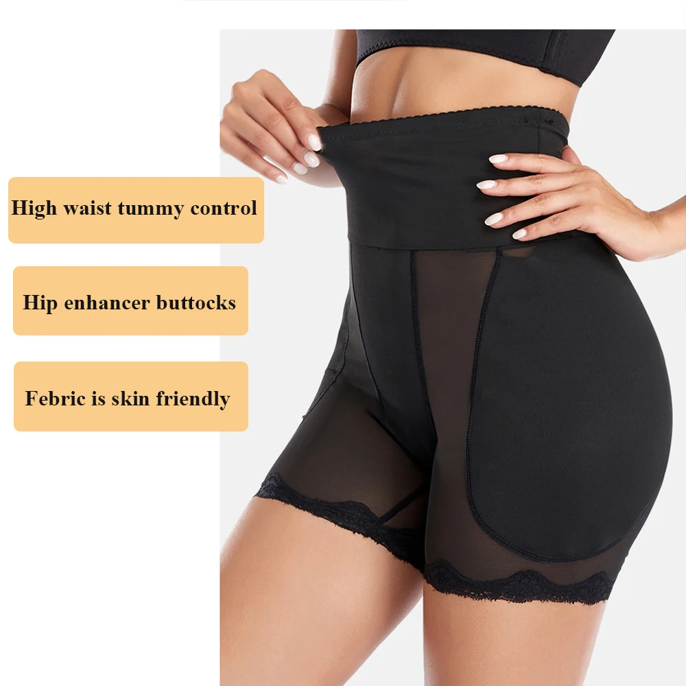 Fake Asses Butt Padded Underwear Women High Waist Hip Enhancer Shapewear Tummy Control Panties Hip Pads Body Shaper