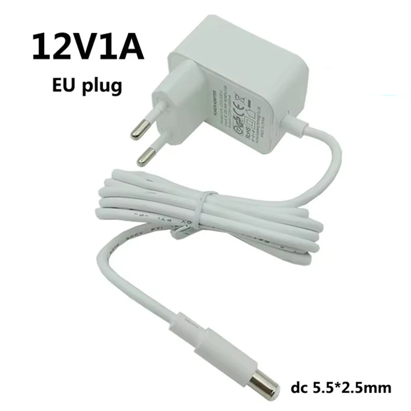 12 V DC-Netzteil 5,5 x 2,5 mm 1 A 12 V 1000 mA Transformator Universal AC DC Netzteil Schaltadapter 12 Volt Quelle EU-Stecker