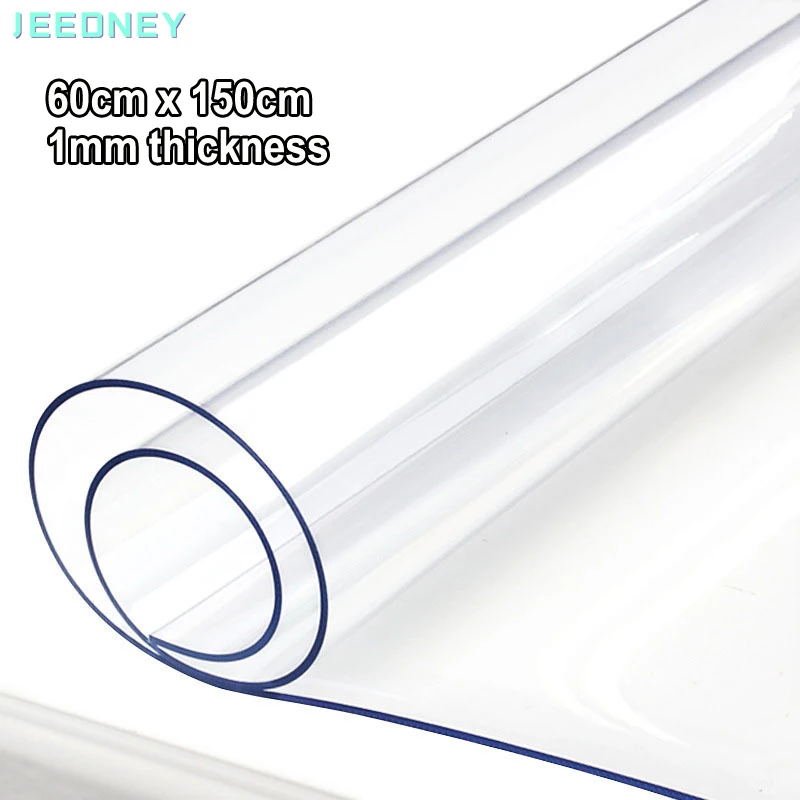 

60x150cm Soft Glass Flexible Pvc Tablecloth Liquid Film Silicone Oilcloth for Table Transparent Floor Mat Table Protector Cover