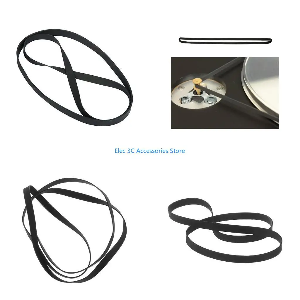 Y51A 2Pcs Drive Belt Rubber Turntable Transmission Strap 627 x 5 x 0.6mm Replacement