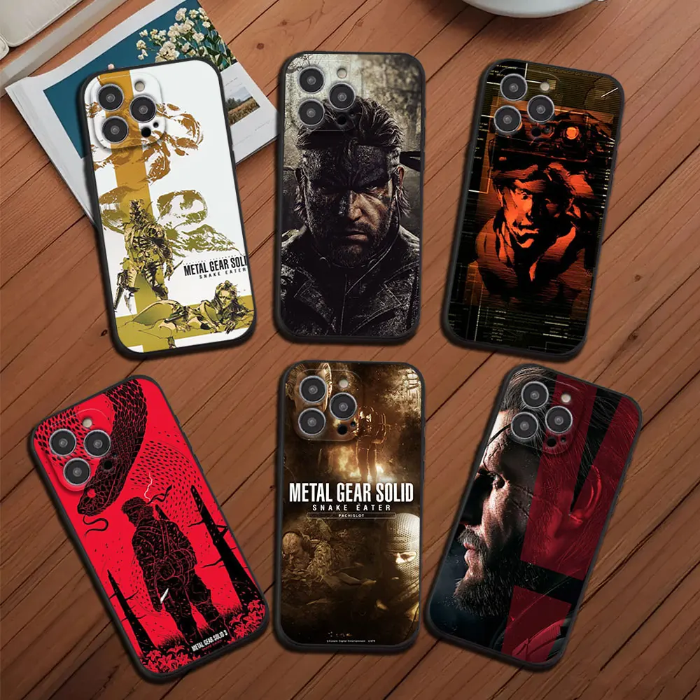 Game Metal Gear Solid Delta Snake Eater MGS Phone Case for iPhone 12 11 13 14 15 16 Max Pro Plus Black Soft Silicone shell