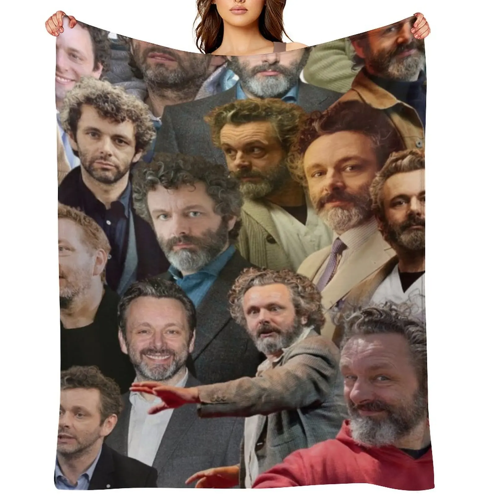 

michael sheen photo collage Throw Blanket For Decorative Sofa Sofa Quilt Extra Large Throw Luxury Designer Blankets