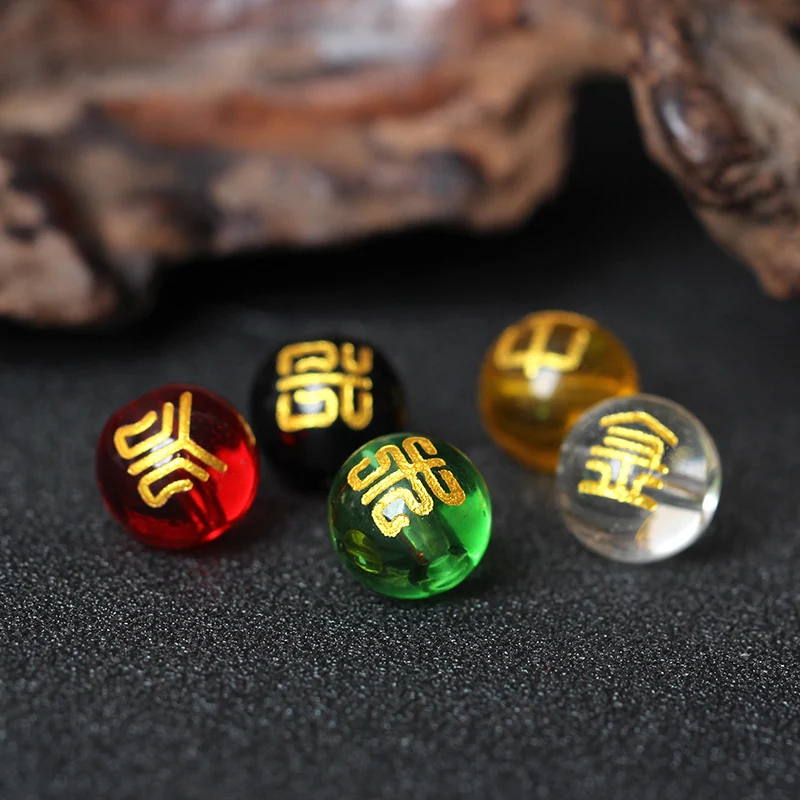 Five elements crystal loose beads Five elements Bagua triad beads crystal bracelet accessories