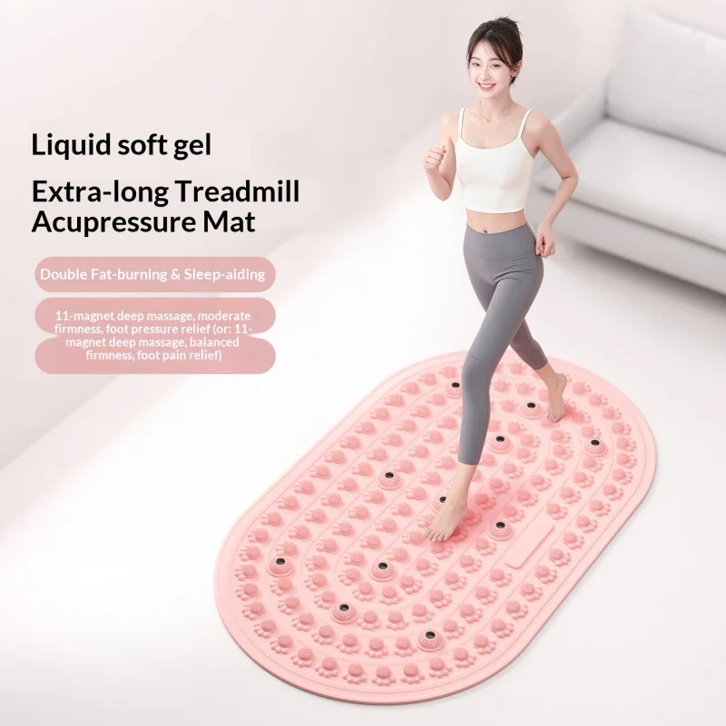 Upgraded Silicone Foot Acupressure Mat, Soft Rubber Reflexology Massage Mat for Fat Burning, Yoga, Running & Foot Relaxation