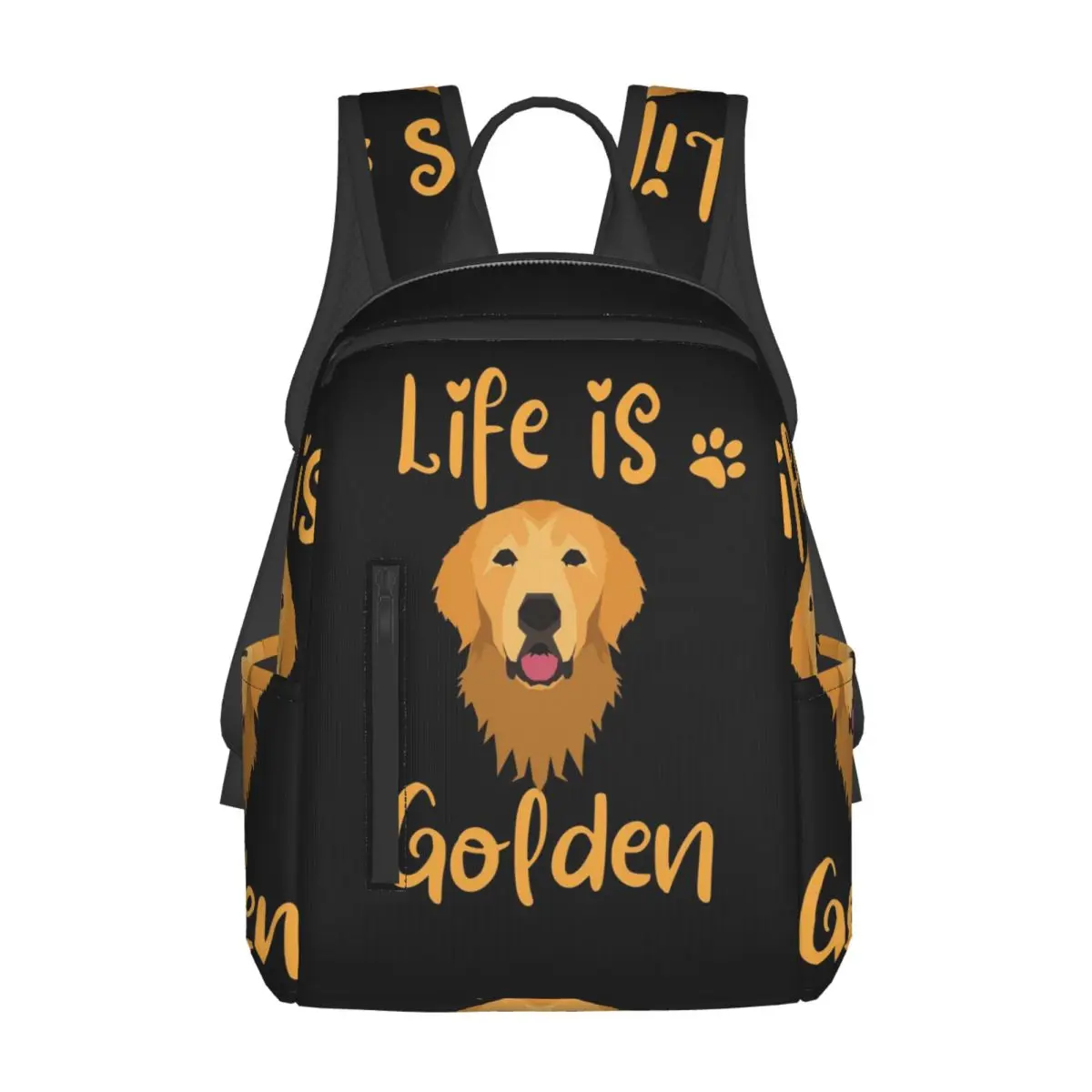 

GOLDEN RETRIEVER Quote Backpack Daypack Large Capacity Kids BookBag School Bag Shoulder Bags for Men Women