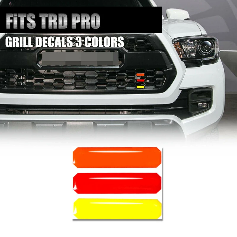 Car Decal Three-color Standard Decorative Waterproof Universal 3d For Grille Car Interior Accessories