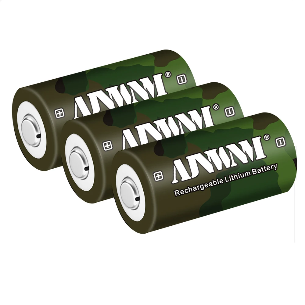 16340 Pin 16350 800MAh 3.7V Li-ion Sạc CR123A ﻿Rcr 123 ICR Cho Arlo Camera An Ninh L70 LED đèn Pin
