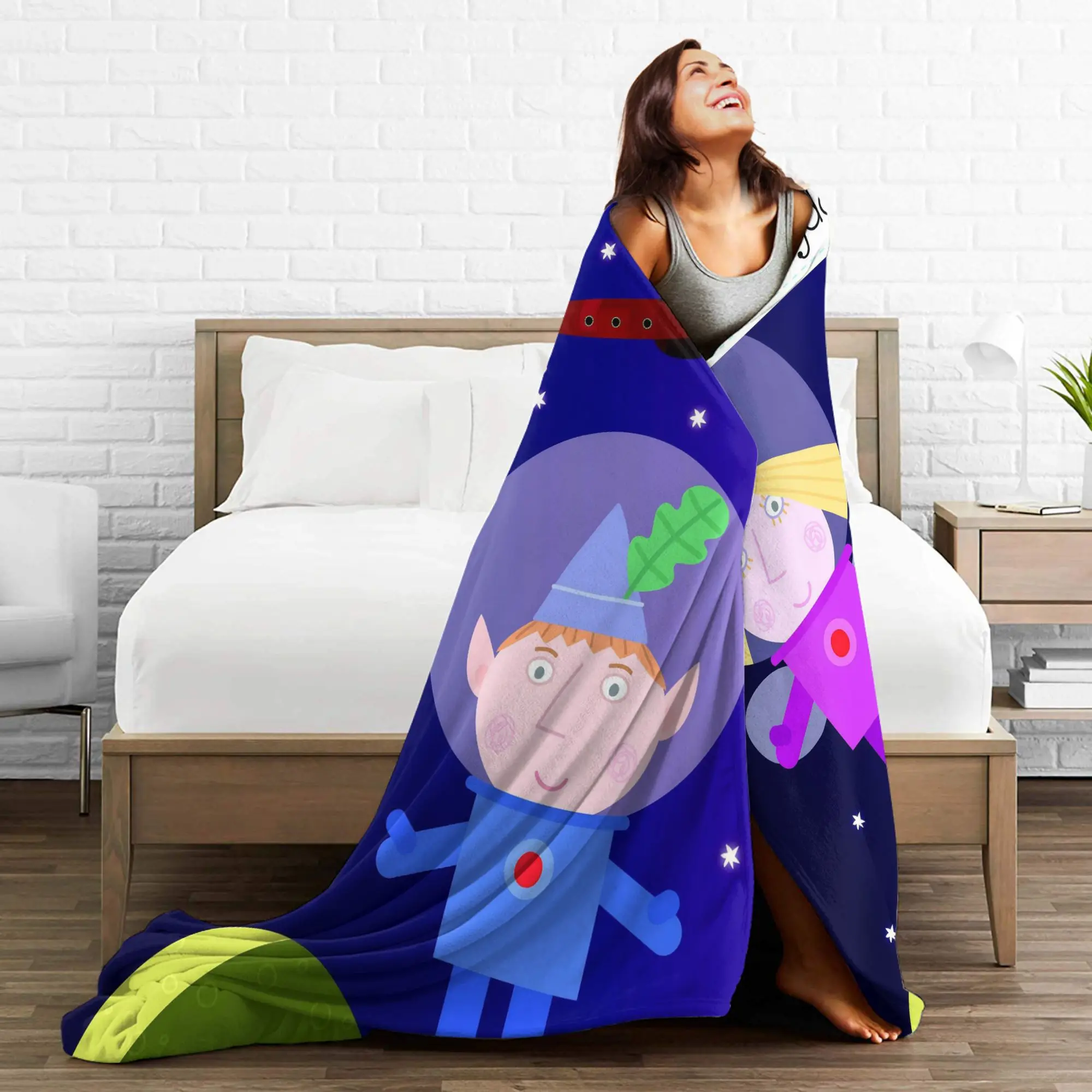 بن هولي كارتون الممالك الصغيرة الفانيلا بطانية فيلم سحري الإبداعية رمي البطانيات للمفارش 125*100 سنتيمتر الدافئة #3