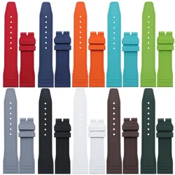 Soft Waterproof Natural Rubber Watchband For IWC Strap Big Pilot's TOP GUN 20mm 21mm 22mm Watch Band For Breitling