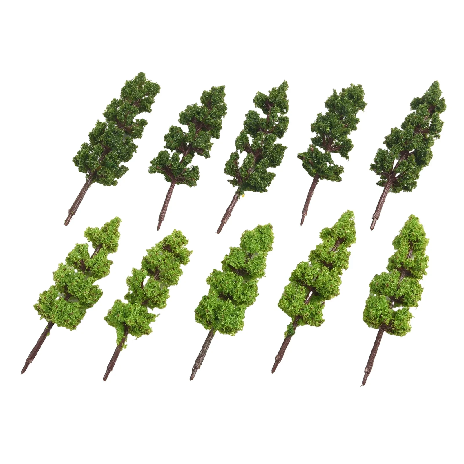 20Pcs Miniature Landscape Scenery Train Railways Trees Model Scale 1:200 Green Home Room Decor Scene Diorama Toys