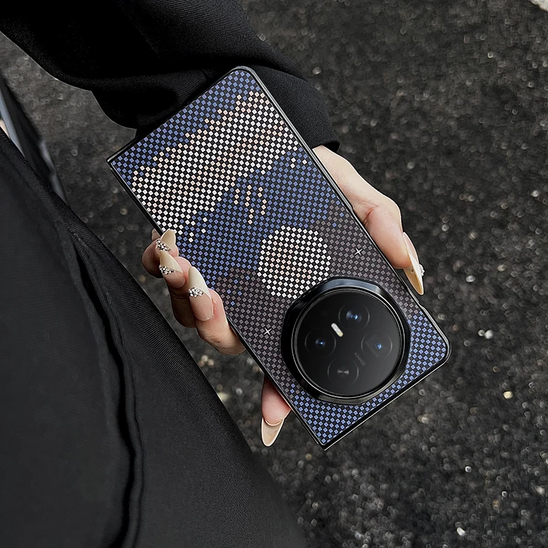 Für Honor Magic V6 V5 V3 Magnetische Hülle ELVEV Anti-Fingerabdruck Farbige Zeichnung Kevlar Hartplastik Saughafte Handyhülle