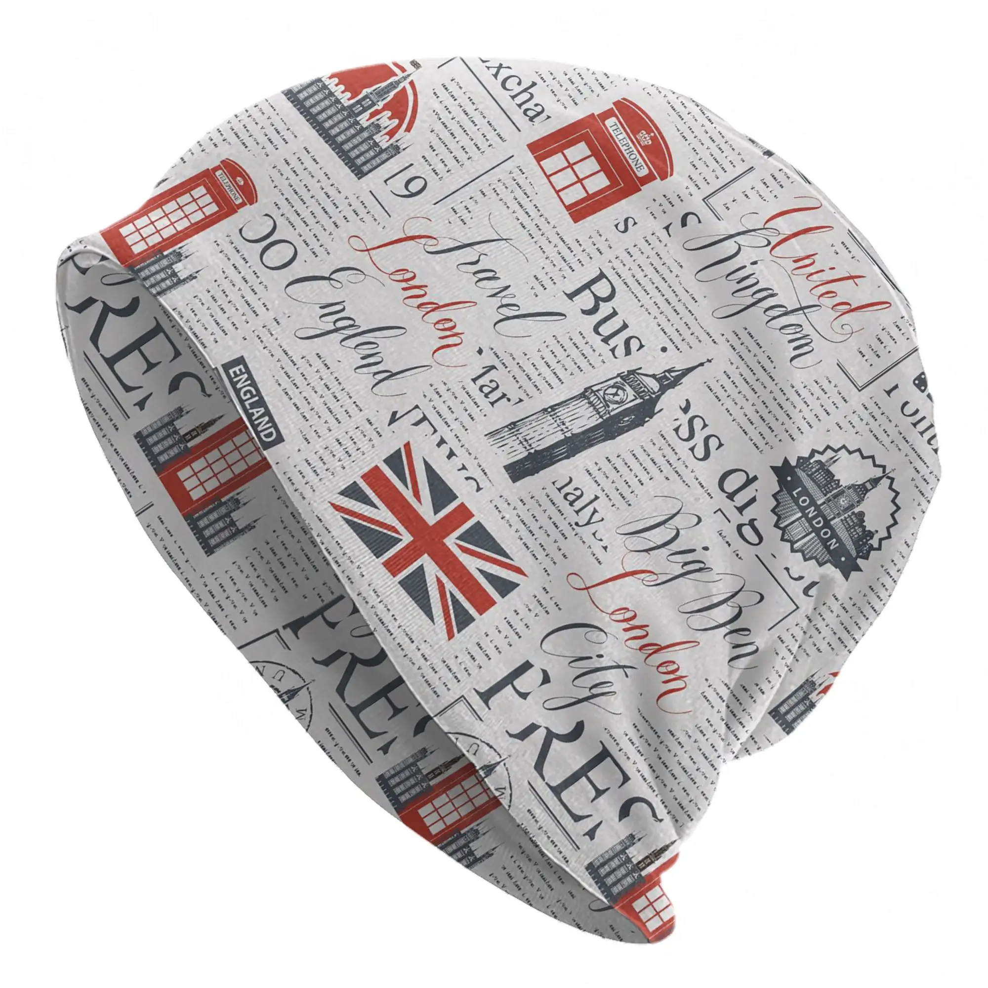 UK London British Symbol Skullies Beanies Hat Retro Style Hip Hop Men Women Outdoor Cap Warm Multifunction Bonnet Hats