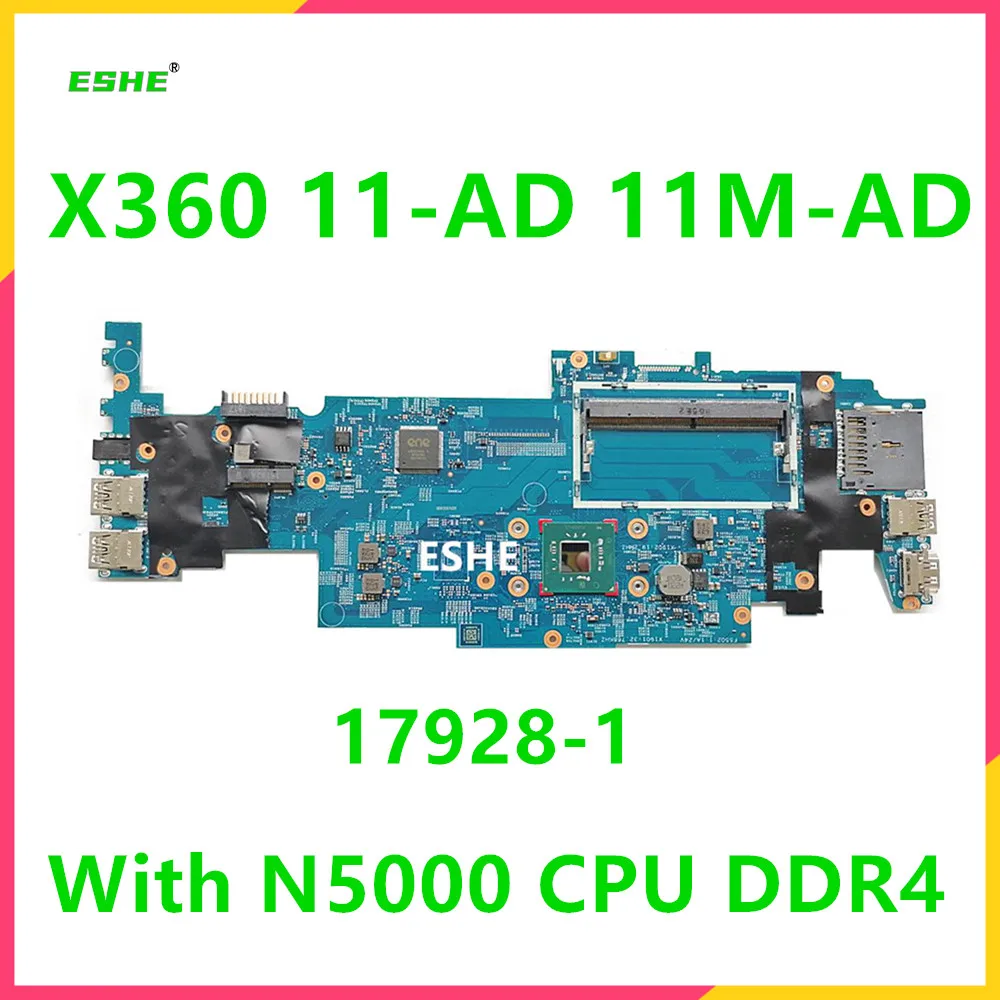 17928-1 For HP Pavilion X360 11-AD 11M-AD Laptop Motherboard L20761-601 L20761-001 L29043-601 With Intel Pentium N5000 CPU DDR4