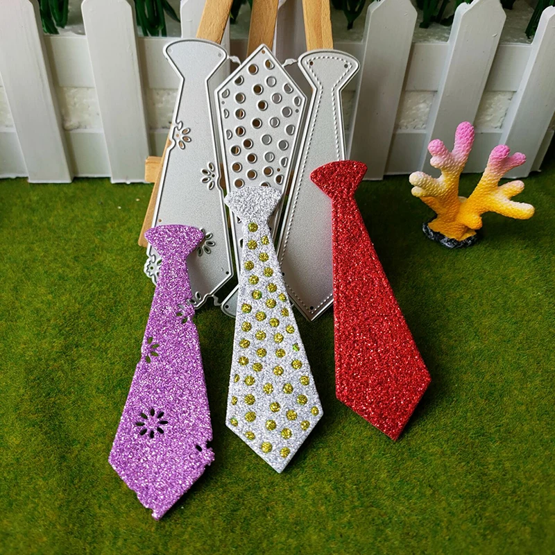 New 3 Pcs Men’s tie Metal cutting die mould scrapbook decoration embossed photo album decoration card making DIY handicrafts