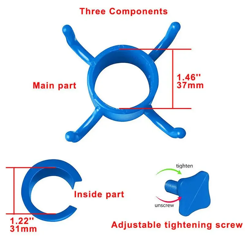 Gancio per ombrellone da spiaggia Hanging Camping Trip Clasp 4 poli per asciugamani borse cappelli strumenti
