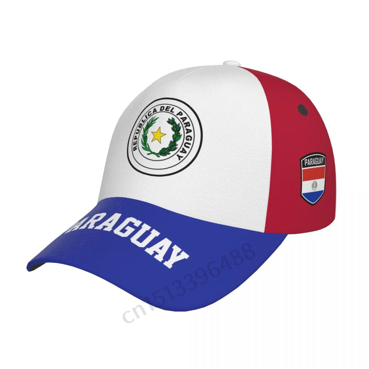 Paraguay Flag 3D Soccer Hats Sun Baseball Cap Breathable Adjustable Men Women Outdoor Fishing Hat