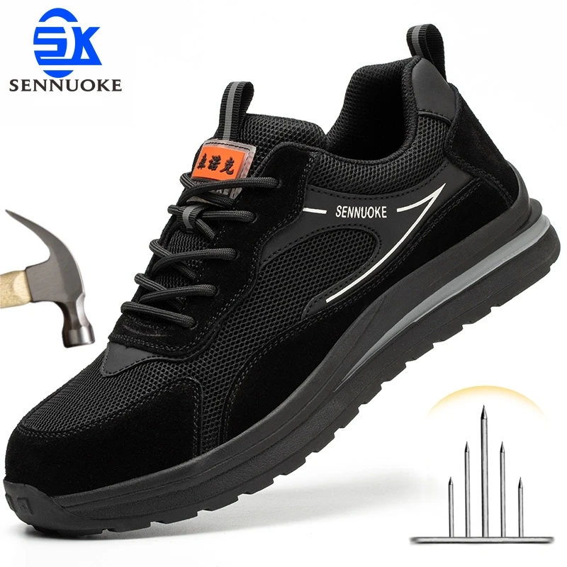 

Safety Shoes Sport Shoes Men for Work Sneakers Lightweight Steel Toes Industrial safety tennis