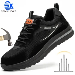 Scarpe antinfortunistiche scarpe sportive da uomo per Sneakers da lavoro dita in acciaio leggero tennis di sicurezza industriale