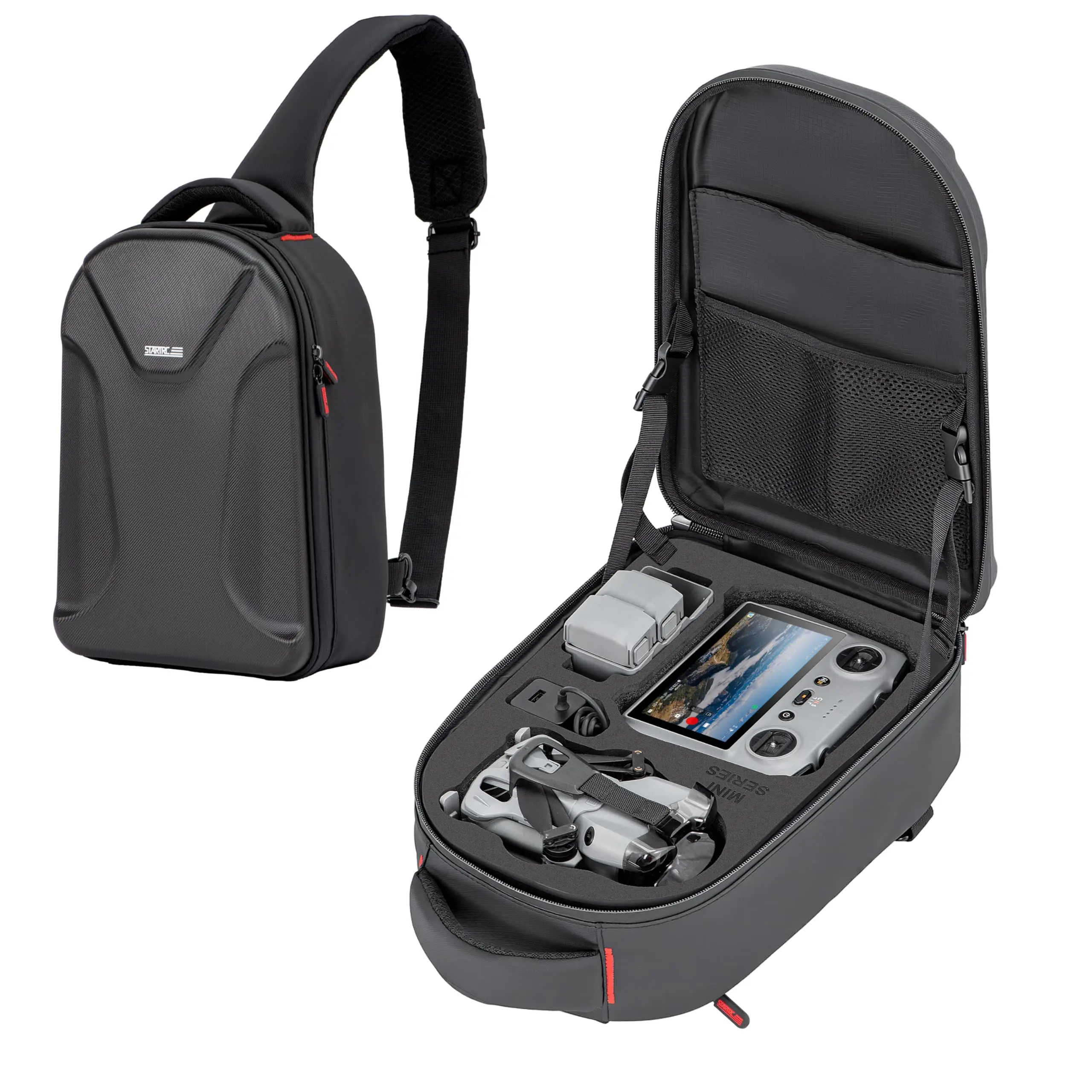 STARTRC Waterproof Hard Carrying Backpack For DJI Mini 5 Pro Fly More Combo Large Drone Bag Fits 11 Inch Laptop Travel Backpack