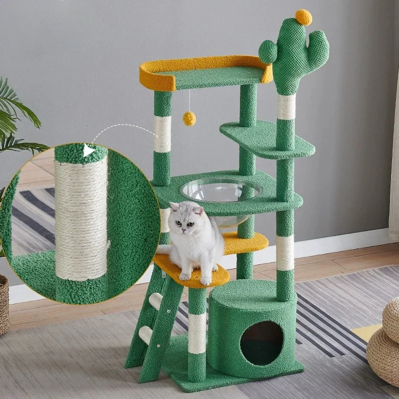 Cat Tree Multi-Level For Cats Tower Cozy Perches Stable Cat Climbing Frame Cat Scratcher Board Toys Cat Furniture Accessories