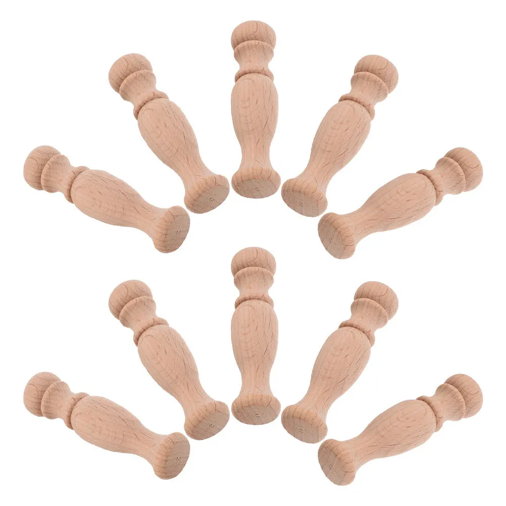 10 قطعة المغزل الخشبي اليد منحوتة خشب متين العمود الروماني للأثاث Diy بها بنفسك لم تنته الدرابزين درابزين الدرج ديكور