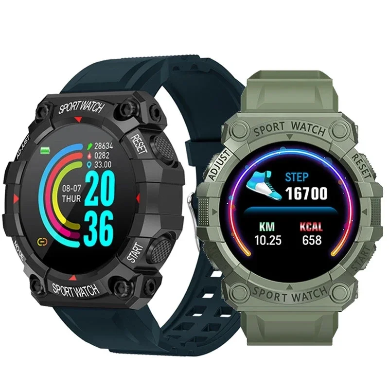 Touch Screen Relógios Inteligentes para Homens e Mulheres, Bluetooth Smartwatch, Pulseira de Fitness, Smartband para iOS, Android Telefone Móvel, FD68