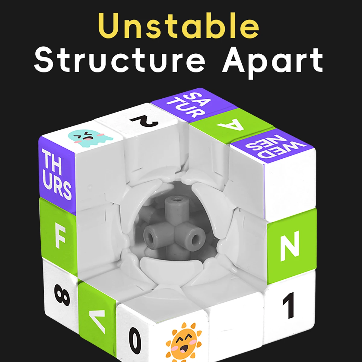 ลูกบาศก์มายากล 3x3x3 พร้อมปฏิทิน 3 มิติพิมพ์ด้วย UV ลูกบาศก์ความเร็วแบบมืออาชีพ เรียบลื่น ของเล่นปริศนาคลายเครียดสำหรับเด็ก ของขวัญ