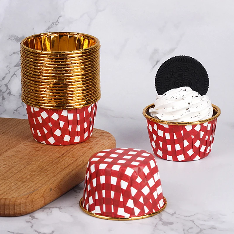 50 stuks cupcake papieren bekers bakvorm muffin cake gebak mallen levert bakkerij pan gereedschap mini moldes accessoires bakvormen party