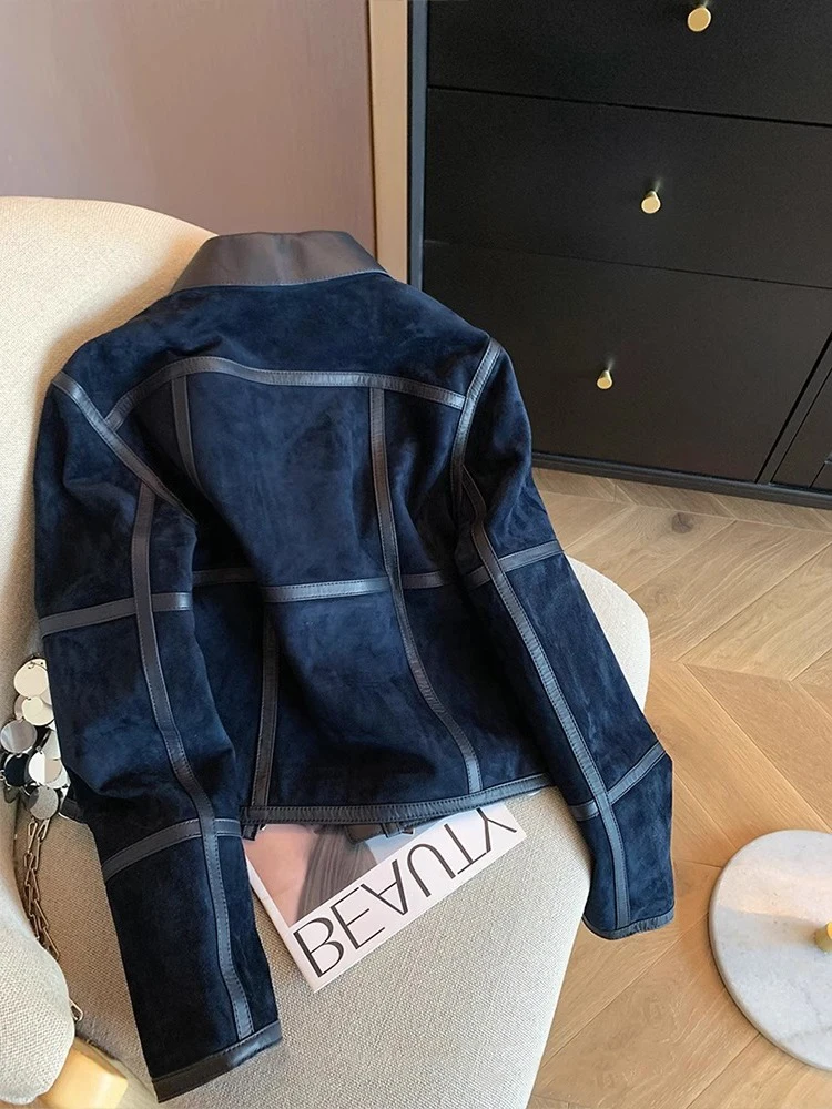 جاكيت جلد أمريكي عتيق الطراز متطور، معطف قصير أنيق للرجال والنساء، موضة الخريف والشتاء، بسحاب وأكمام طويلة وأزرار