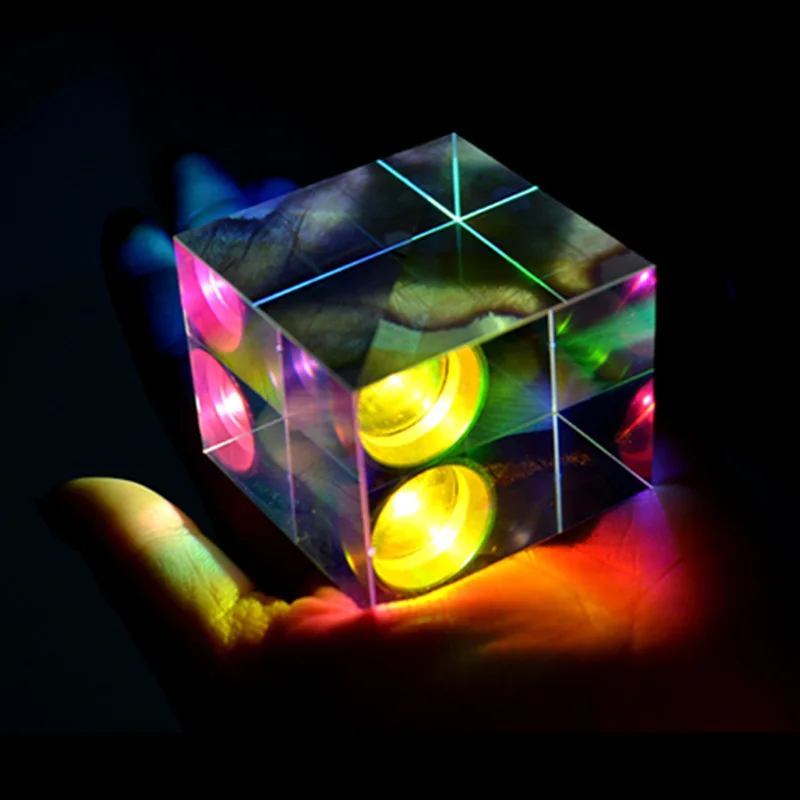 18*18*18mm Optical Science Popularization for Cube  Experiment Projector with Color Combination Prism