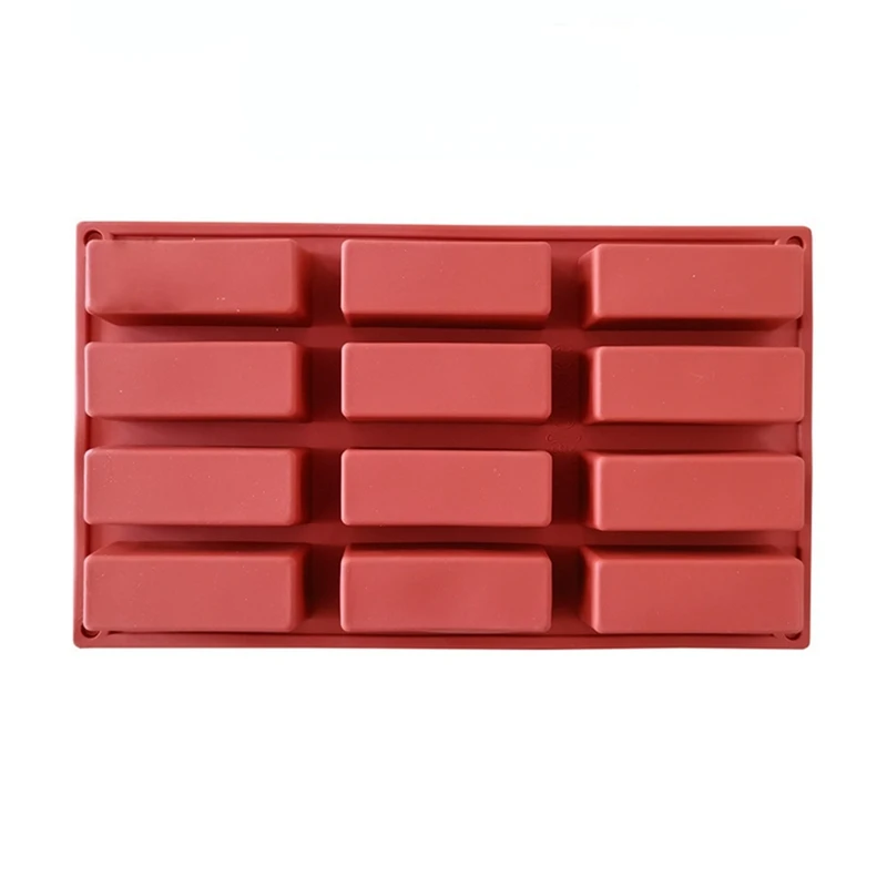 12 Cavity Silicone Protein Bars Mold Rectangle Granola Bar Baking Tool Mould Silicone Mold French Cake Mold Dessert Tool