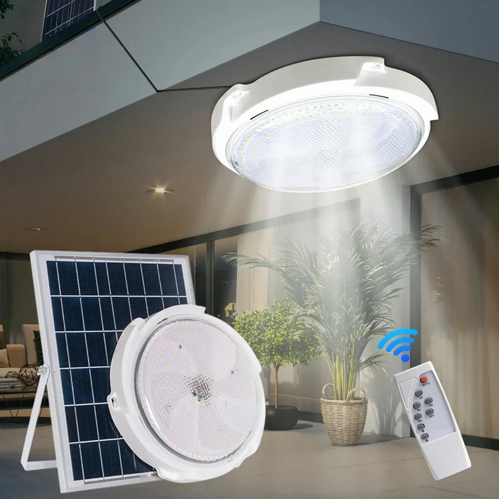 Plafoniera solare a LED per esterni luci solari per interni lampada da pannello dimmerabile per corridoio soggiorno casa giardino Decor Light