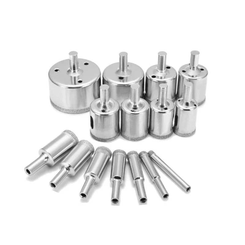 7-15pcs 3mm-50mm Diamond Coated Hss Drill Bit Set Tile Marble Glass Ceramic Hole Saw open Drilling Bits Diamond Core Bit
