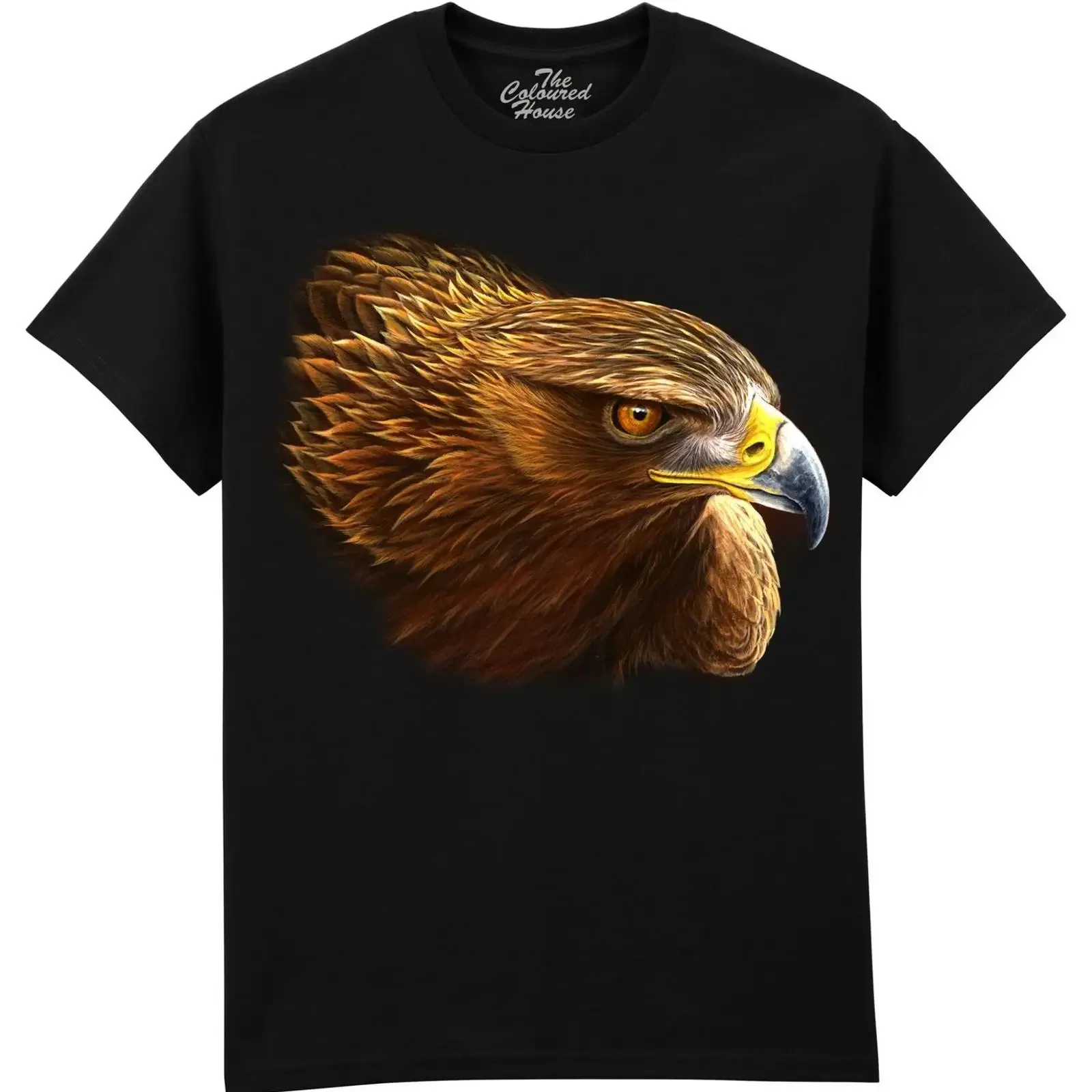 The Coloured House Erwachsenen T Shirt quot Golden Eagle vintage Washed homme Casual Soft Unisex designer clothes fashion