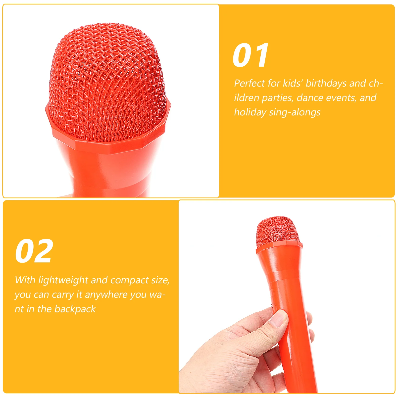 ميكروفون للأطفال محاكاة واقعية خفيفة الوزن ومتينة من مادة ABS لأداء المسرح وحفلات أعياد الميلاد وتفاصيل رائعة #6