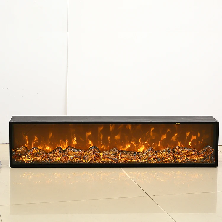 Indoor Decor Wall Mounted Recessed Led Flame Flamm Tv Stand Built In Electric Fireplace Insert 65inch Without Heat