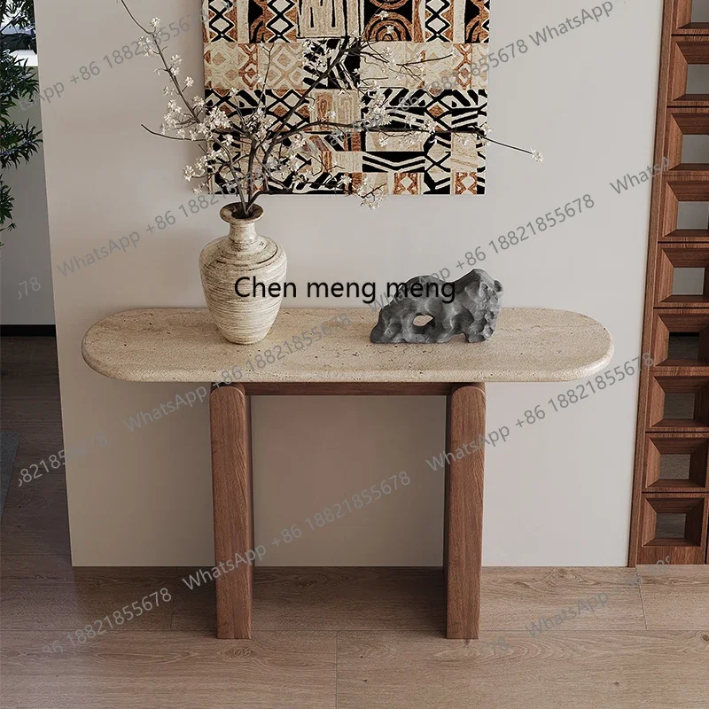 X Retro, entrance table, living room, household marble end-view table, homestay corridor, long table, case table