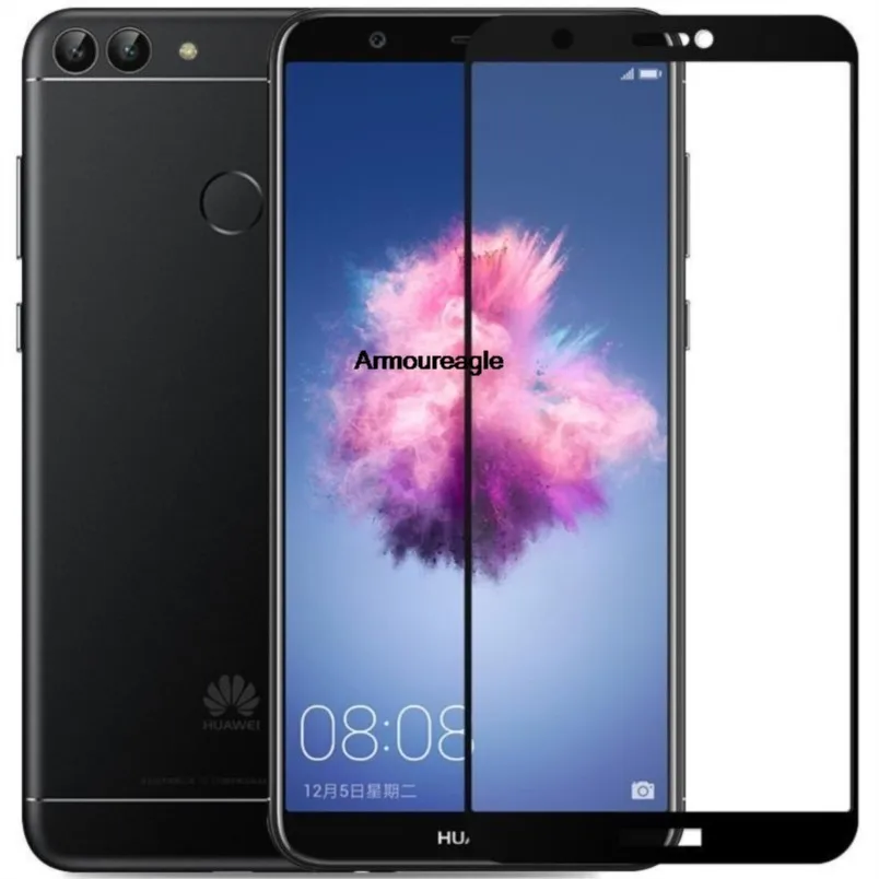 

black edge full cover protective glass for huawei p smart 2018 tempered glass on for huawei enjoy 7s phone screen protector